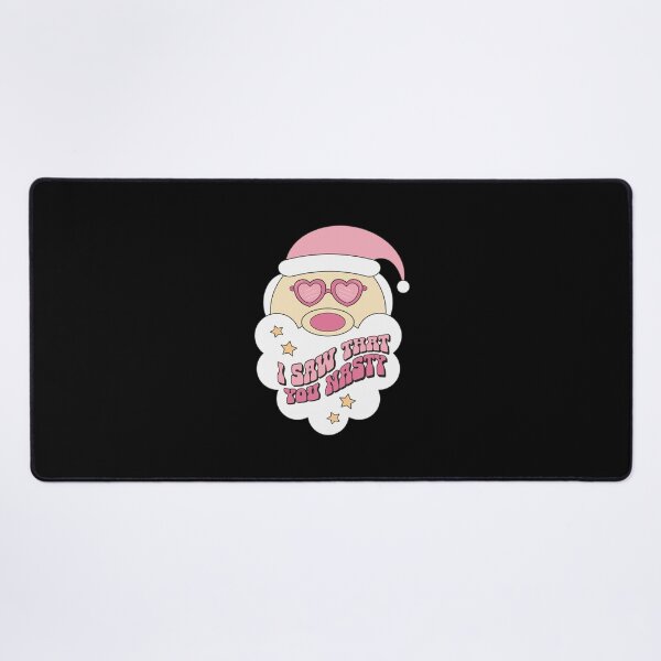 Item preview, I Saw That You Nast Distressed Pink Retro Christmas - Festive Vibes for Your Retro Holiday Style designed and sold by craavegoods.