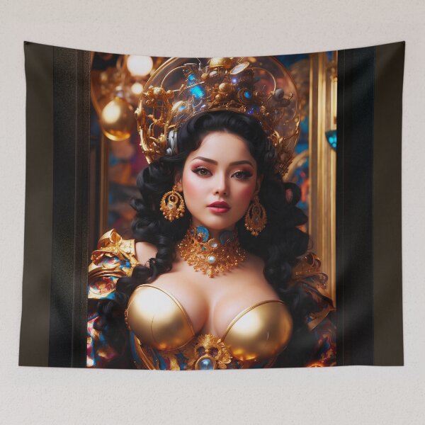 Item preview, Brianna Tesha Wearing The Tech Crown Alluring AI Concept Art by Xzendor7 designed and sold by Xzendor7 Digital Art Creations.