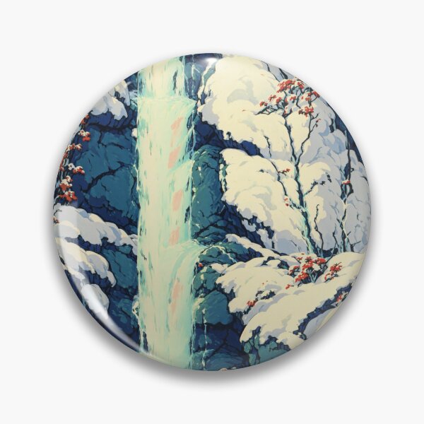 Artikelvorschau, Ukiyoe Winterwasserfall entworfen und verkauft von PaperAI.