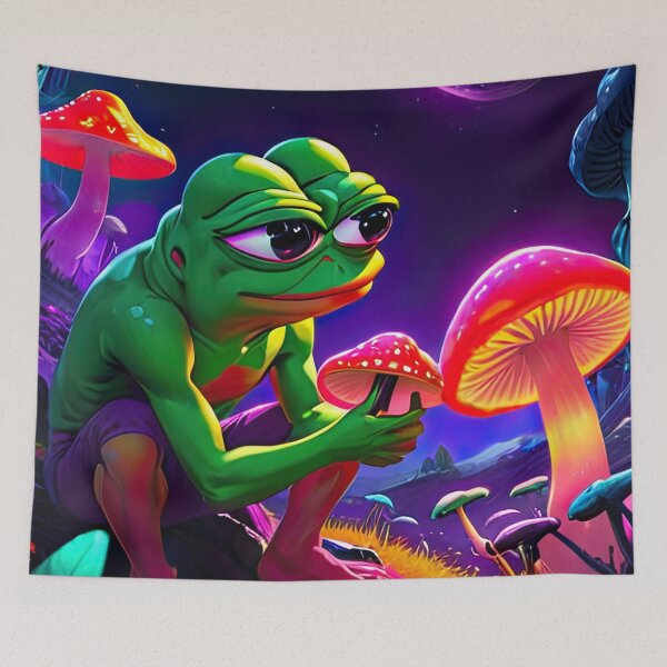 Item preview, Pepe picking mushrooms designed and sold by Pepooteric.