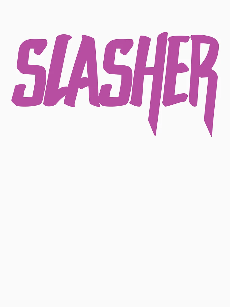 Imagen 4 de 4, Camiseta de cuello en V con la obra Slasher - Logotipo - Rosa, diseñada y vendida por HandsofSlasher.