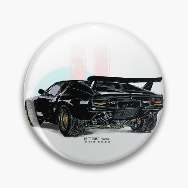 Aperçu de l'œuvre Voitures de sport des années 1970, De Tomaso Pantera, première vraie voiture de sport créée et vendue par SW Longwave.