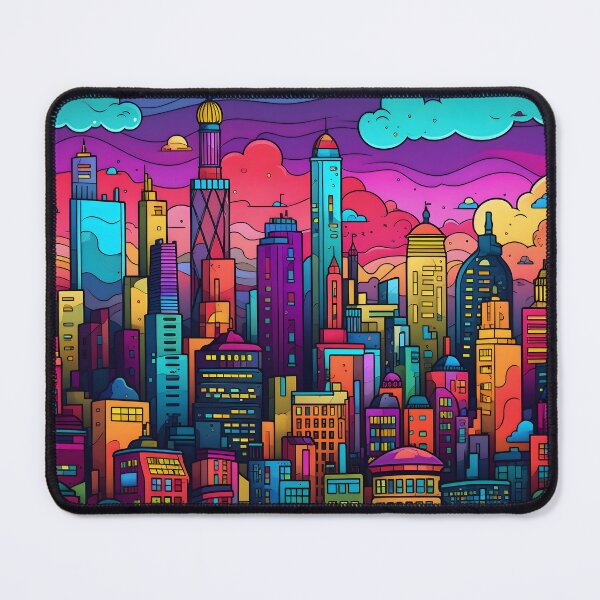 Item preview,  Colorful Cityscape at Dusk designed and sold by dcrc.