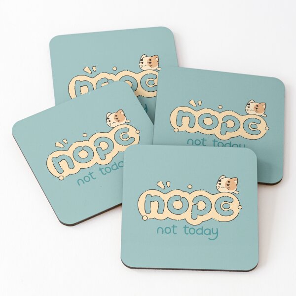 Item preview, Nope Not Today Kitty | Blue designed and sold by ModesaDraw.