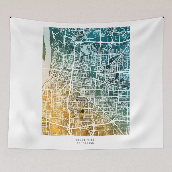 Item preview, Memphis Tennessee City Map designed and sold by ArtPrints.