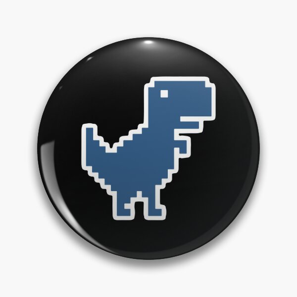 Chrome Dino Enamel Pin