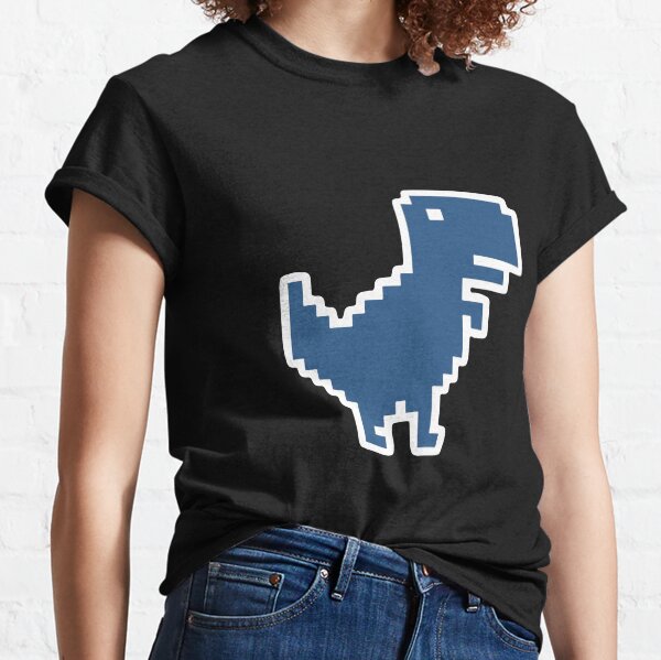 Camiseta Chrome Dino Game Jogo Google Internet Blue