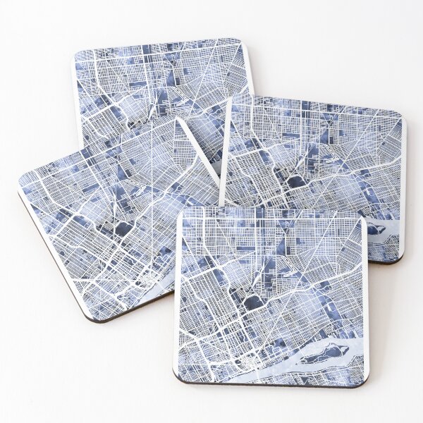 Item preview, Detroit Michigan City Map designed and sold by ArtPrints.