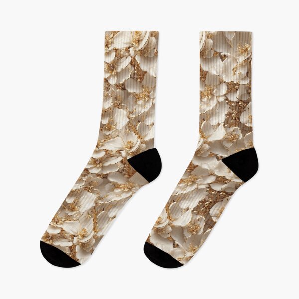 Item preview, Ivory and Gold Full Bloom Pattern designed and sold by PaxtonProjects.