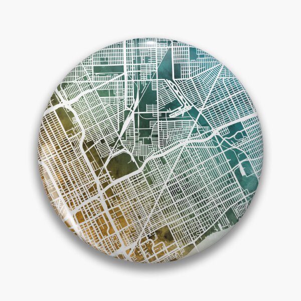 Item preview, Detroit Michigan City Map designed and sold by ArtPrints.