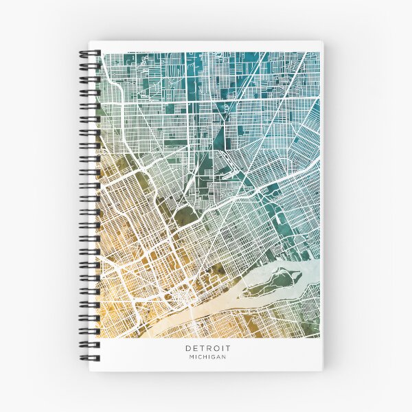 Item preview, Detroit Michigan City Map designed and sold by ArtPrints.