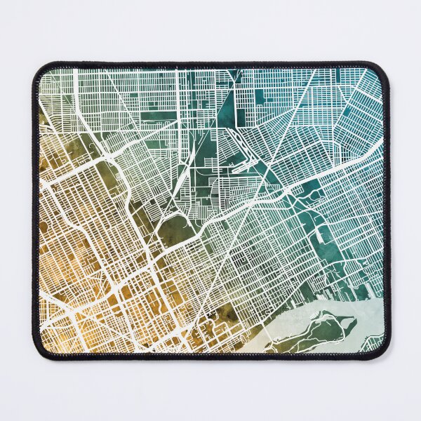 Item preview, Detroit Michigan City Map designed and sold by ArtPrints.