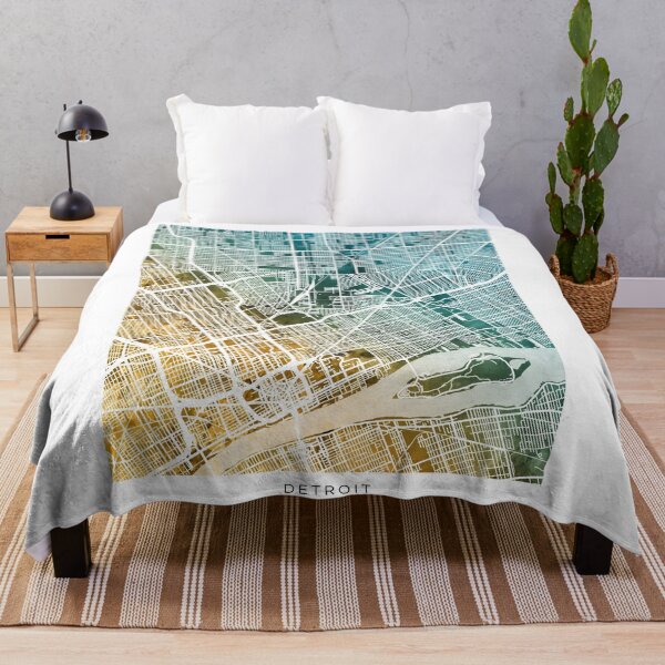 Item preview, Detroit Michigan City Map designed and sold by ArtPrints.