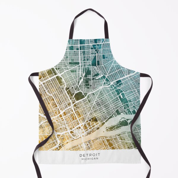 Item preview, Detroit Michigan City Map designed and sold by ArtPrints.
