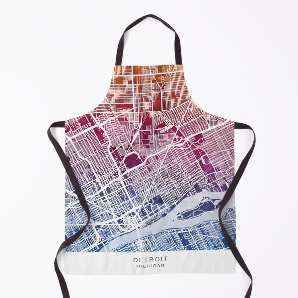Item preview, Detroit Michigan City Map designed and sold by ArtPrints.
