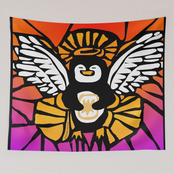 Item preview, Angelic Winged Penguin designed and sold by elledeegee.