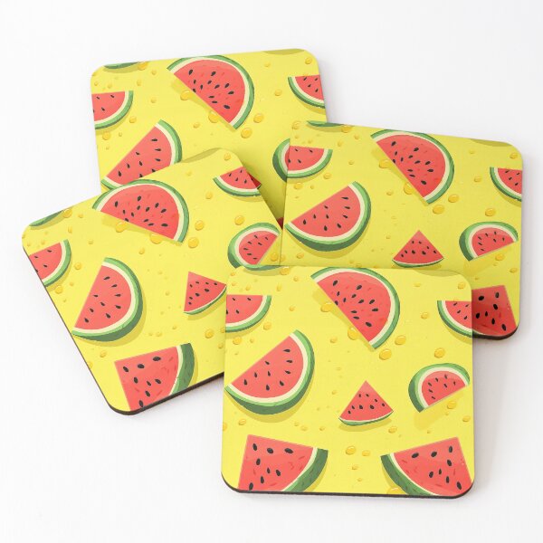 Item preview, water melon in yellow background designed and sold by ThechampArt.