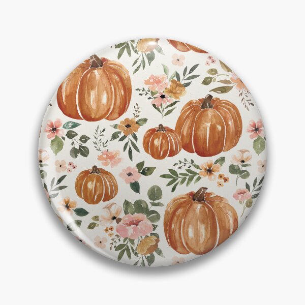 Item preview,  Watercolor Floral Pumpkin for Fall designed and sold by cateandrainn.