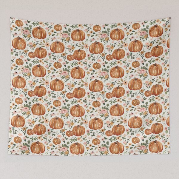 Item preview,  Watercolor Floral Pumpkin for Fall designed and sold by cateandrainn.