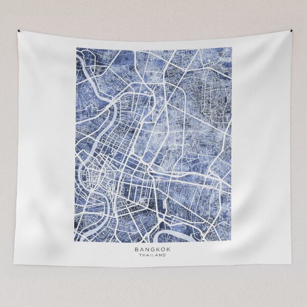 Item preview, Bangkok Thailand City Map designed and sold by ArtPrints.