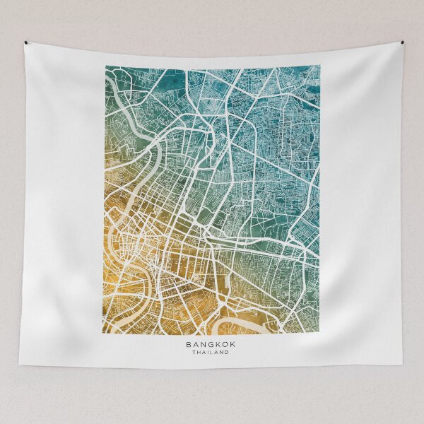 Item preview, Bangkok Thailand City Map designed and sold by ArtPrints.