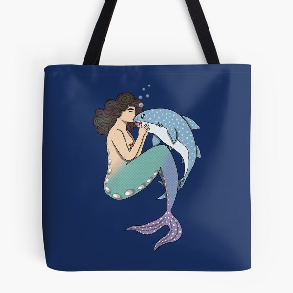 Item preview, Mermaid and Whale Shark Friends Drawing designed and sold by SentABear.
