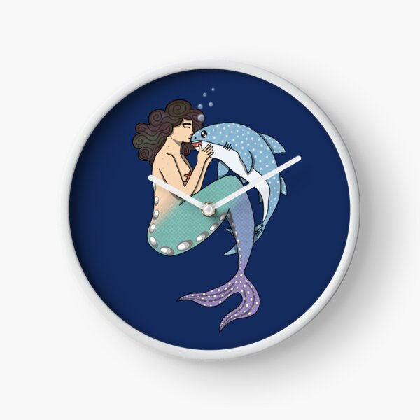 Item preview, Mermaid and Whale Shark Friends Drawing designed and sold by SentABear.