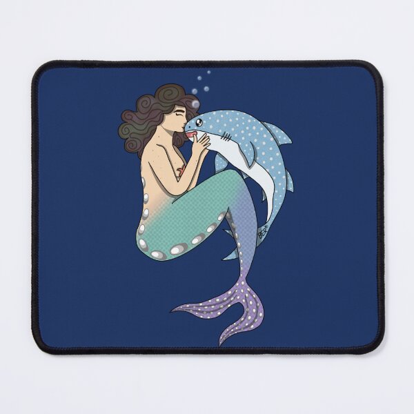Item preview, Mermaid and Whale Shark Friends Drawing designed and sold by SentABear.