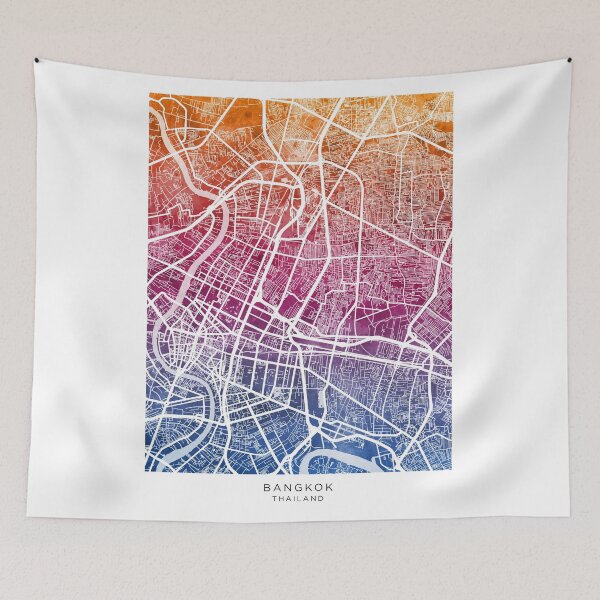 Item preview, Bangkok Thailand City Map designed and sold by ArtPrints.