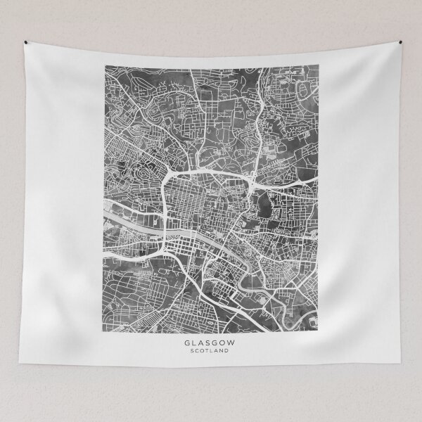 Item preview, Glasgow Street Map designed and sold by ArtPrints.