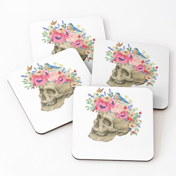 Item preview, Flourishing Skull Echo designed and sold by EcoEmblem.