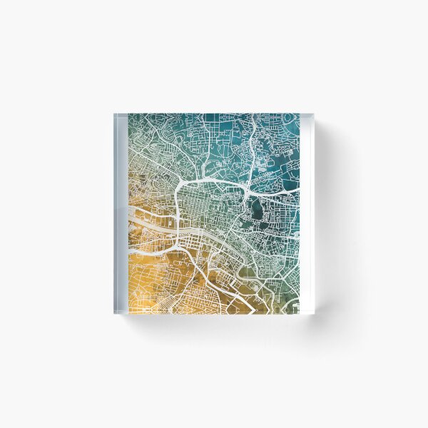 Artikelvorschau, Glasgow-Straßenkarte entworfen und verkauft von ArtPrints.