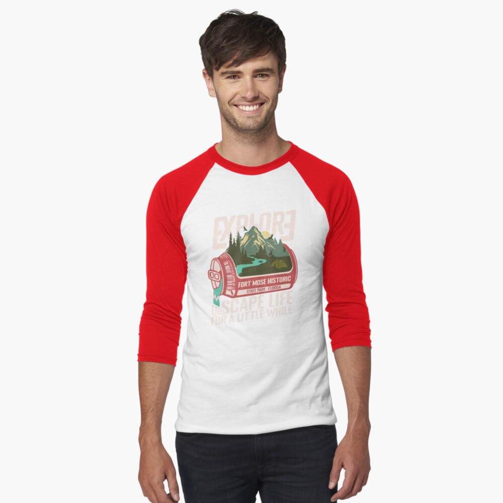 Item preview, Baseball ¾ Sleeve T-Shirt designed and sold by mountainfad.