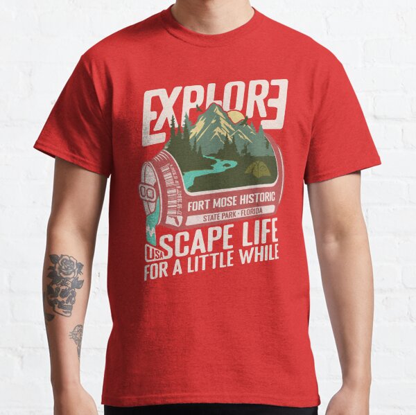 Item preview, Fort Mose Historic State Park Florida - FL Retro In A Pink Soda Camping Hiking Outdoor Adventure designed and sold by mountainfad.