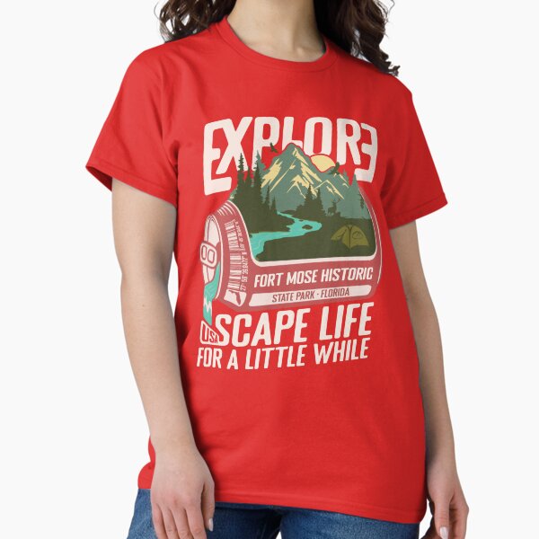 Item preview, Fort Mose Historic State Park Florida - FL Retro In A Pink Soda Camping Hiking Outdoor Adventure designed and sold by mountainfad.