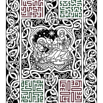 Artwork thumbnail, Christmas: Nativity of Jesus Christ with Celtic Knots by Daniel Mitsui