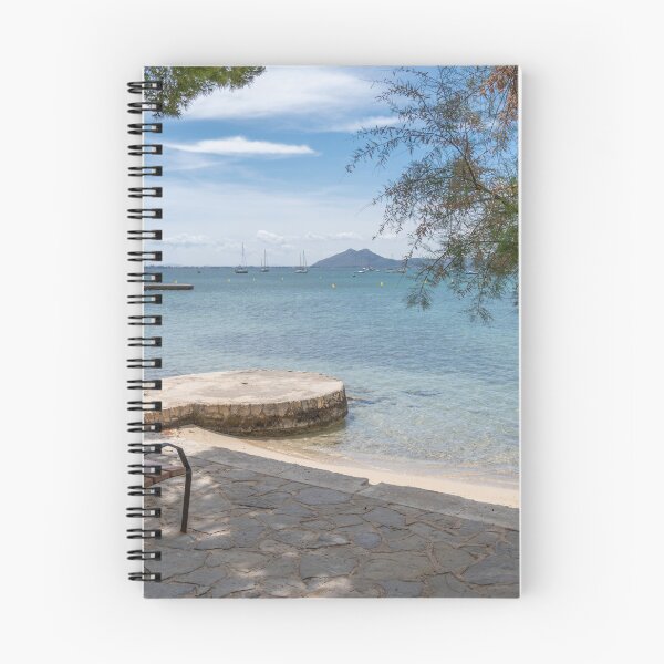 Item preview, Bancos Paseo Pino Puerto Pollensa Mallorca designed and sold by GG WALL ART.