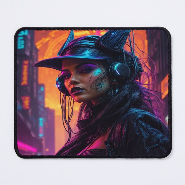 Item preview, Neon Cyberpunk Witch Comic Art - Brian Bolland Inspired Illustration. designed and sold by luminamatrixart.
