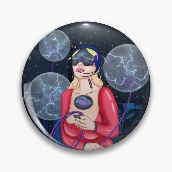 Item preview, Cyber Girl. Starry night in the city  designed and sold by KateQR.