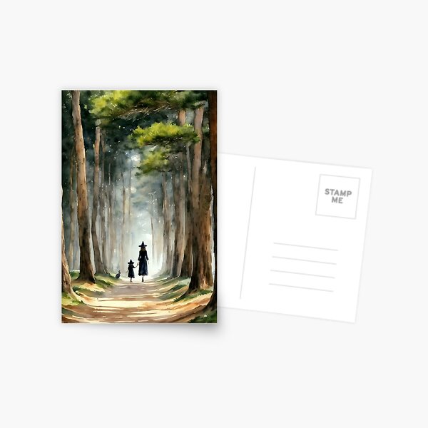 Item preview, Daughter ~ Witchy Art Print of Mother and Child Witch ~ Witches Pagan Parents designed and sold by Lyra The Lavender Witch.