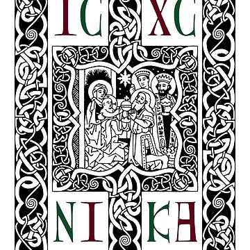 Artwork thumbnail, Christmas: Adoration of the Magi with Celtic Knots by Daniel Mitsui