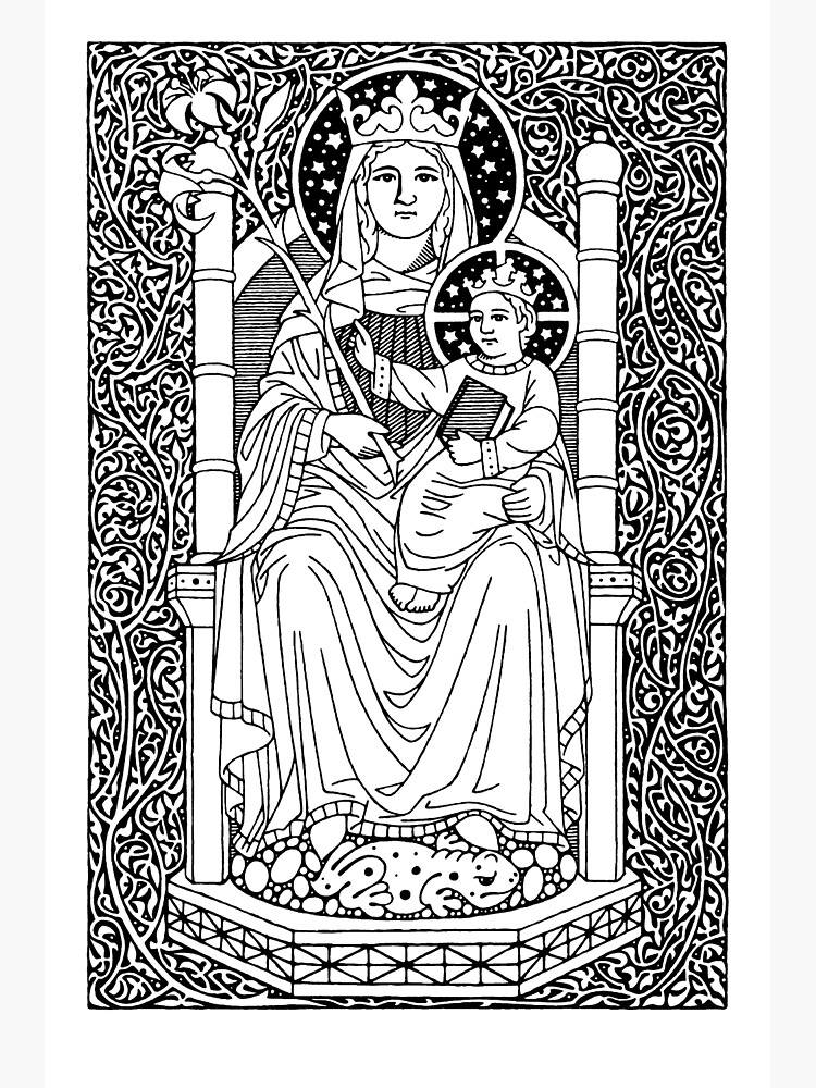 Thumbnail 2 of 2, Greeting Card, Christmas: Virgin Mary and Christ Child designed and sold by danmitsui.