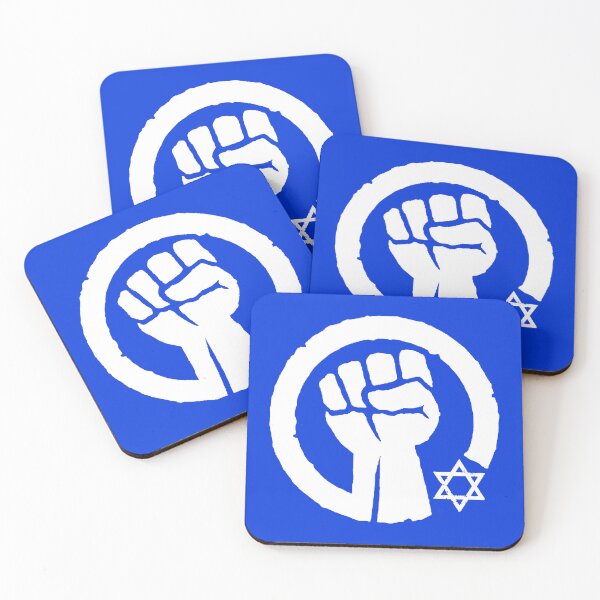 Item preview, Star of David - solidarity fist (white on blue) designed and sold by Thelittlelord.