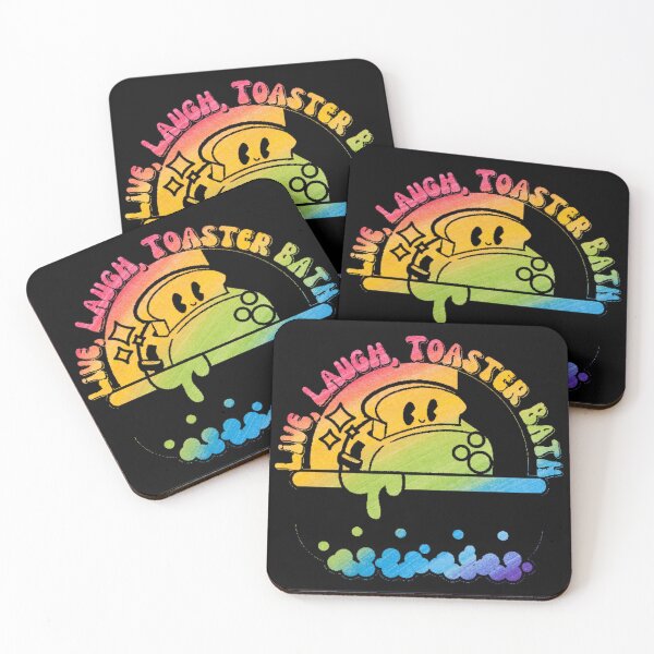 Item preview, Live, Laugh, Toaster Bath Colorful Crayon Style with Dark Background designed and sold by TGAL2.