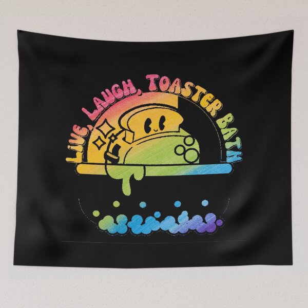 Item preview, Live, Laugh, Toaster Bath Colorful Crayon Style with Dark Background designed and sold by TGAL2.