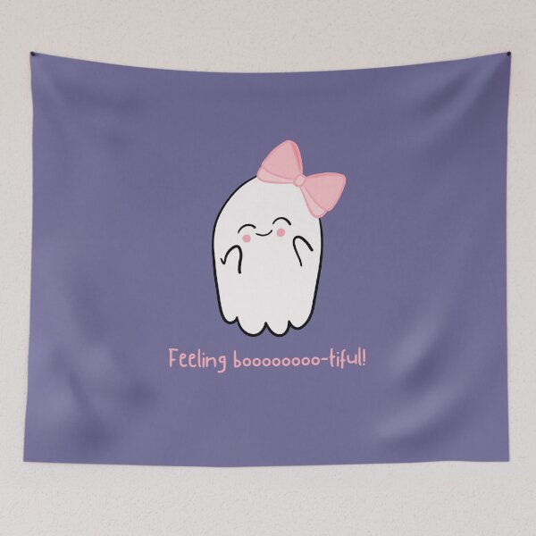 Item preview, Cute Halloween Ghost, Boo!, Boooooo-tiful, Feeling Beautiful designed and sold by BlisslyLife.