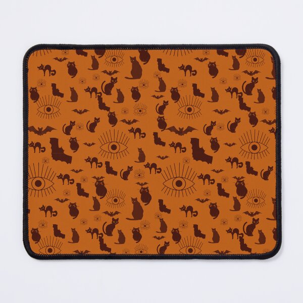 Item preview, Mystic Eye and Bats: Enigmatic Halloween Pattern Dark Orange designed and sold by ara-designs.