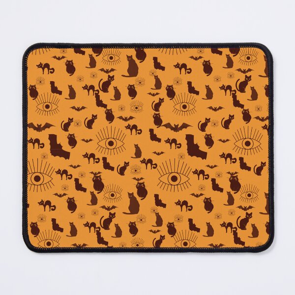 Item preview, Mystic Eye and Bats: Enigmatic Halloween Pattern Orange designed and sold by ara-designs.