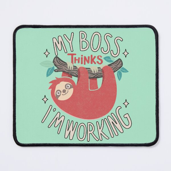 Item preview, My Boss Thinks I'm Working designed and sold by Wissam Ramadan.
