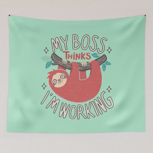 Item preview, My Boss Thinks I'm Working designed and sold by Wissam Ramadan.